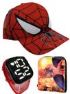 Boné carteira Homem Aranha mas relógio digital a prova d agua smart infantil masculino , lançamento