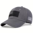 Boné casual ajustável com bandeira americana para homens, ideal para primavera/outono/inverno