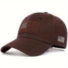 Boné casual ajustável com bandeira americana para homens, ideal para primavera/outono/inverno