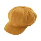 Boné Casual Ajustável De Tecido Suede Em Cor Sólida, Estilo Baker, Chapéu Newsboy, Boina
