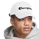 Boné Champion Script Logo Aba Curva Branco