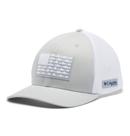 Boné Columbia PFG Mesh Fish Flag unissex cinza frio/branco S/M