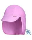 BONÉ COM PROTETOR DE PESCOÇO LISO RECÉM NASCIDO PROTEÇÃO UV 50+ - Rosa - RN