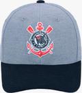 Bone corinthians bordado frontal cinza claro supercap