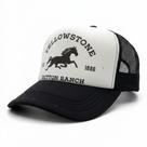 Boné Country Estilo YellowStone Trucker Dutton Ranch - Branco