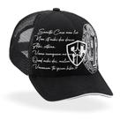 Boné Country Masculino Feminino Preto Medalha de São Bento Modelo Trucker Telinha Lançamento