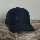 Boné Country Telinha Aba Torta Texanos Farm Texas Preto