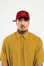 Boné dad hat aba curva vermelho gg ilustração basquete silk gran guerrero