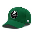 Boné de Baseball com Estampa de Caveira, Chapéu Redonda -