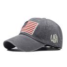 Boné de beisebol adulto clássico com bandeira americana lavada velha letra americana