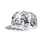 Boné De Beisebol Ajustável Unissex Com Estampa De Grafite Preto E Branco, Estilo Hip-hop, Para
