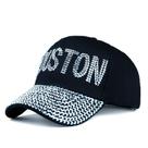 Boné de beisebol, algodão e strass, chapéu Houston para adultos