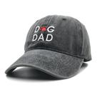 Boné de beisebol, algodão lavado, chapéu liso, bordado Dog Dad