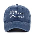 Boné de beisebol Anime Hat Pizza Planets Denim para homens