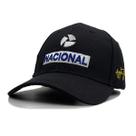 Boné de beisebol Anime Nacional Ayrttons Sennas Black Cotton