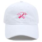 Boné de beisebol bordado com fita rosa e algodão 100g Boné de beisebol bordado com fita rosa e algodão 100g