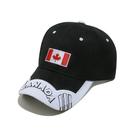 Boné de beisebol bordado em acrílico com bandeira do Canadá unissex 56-58cm