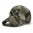 Boné de Beisebol Camuflado Militar para Homens, Boné Bordado com Bandeira do Brasil -