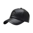 Boné de Beisebol Casual em PU - Ajustável, Protetor Solar para Primavera/Outono