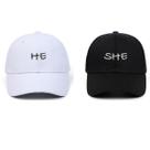 Boné de beisebol, chapéu de anime, 2 peças He She, homens, mulheres, algodão, 58-62 cm