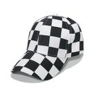 Boné de beisebol, chapéu de anime, xadrez preto e branco