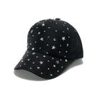 Boné de beisebol, chapéu liso cravejado de poliéster com strass estrelado Boné de beisebol, chapéu liso cravejado de poliéster com strass estrelado