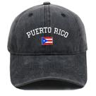 Boné de beisebol, chapéu liso de algodão, bandeira de Porto Rico, bordado Boné de beisebol, chapéu liso de algodão, bandeira de Porto Rico, bordado