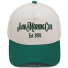 Boné de beisebol, chapéu liso de algodão com bordado Slow Morning