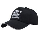 Boné de beisebol, chapéu liso de algodão com estampado I Can't Breathe”