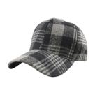 Boné de beisebol, chapéu liso de algodão, xadrez de inverno ajustável