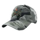 Boné de beisebol, chapéu liso de camuflagem com bordado de estrelas 3D Boné de beisebol, chapéu liso de camuflagem com bordado de estrelas 3D