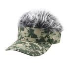 Boné de beisebol, chapéu liso de camuflagem criativa com cabelo sintético