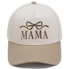 Boné de beisebol, chapéus lisos de algodão com bordado MAMA Bow
