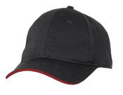 Boné de beisebol Chef Works Cool Vent preto vermelho tamanho único