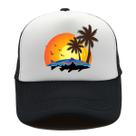 Boné de beisebol Coconut Trees Anime Snapback Hat Poliéster