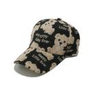 Boné de beisebol Cute Little Bear estampado, chapéu liso, poli