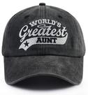 Boné de beisebol Czantyyn World's Greatest Aunt preto