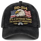 Boné de beisebol DD-214 Veteran Hat Masculino preto