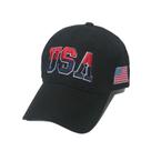Boné de beisebol de algodão bordado com letra americana unissex 56-58cm