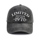 Boné de beisebol de algodão bordado vintage Dad Hat Limited 1970