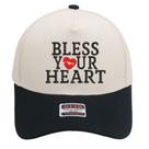 Boné de beisebol de algodão liso bordado Bless Your Heart”