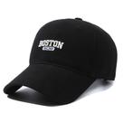 Boné de beisebol de algodão liso bordado BOSTON 1” preto
