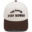 Boné de beisebol de algodão liso bordado Say Howdy Stay Rowdy”