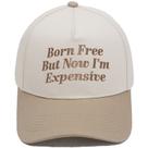 Boné de beisebol de algodão liso com bordado Born Free”