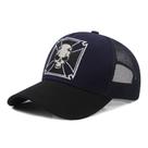 Boné de beisebol de algodão Trucker com design de caveira bordado Boné de beisebol de algodão Trucker com design de caveira bordado