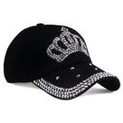 Boné de beisebol de algodão Trucker com strass para mulheres