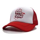 Boné de beisebol de malha de poliéster Trucker tamanho ajustável 56-59cm