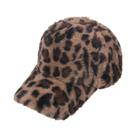 Boné de beisebol de pele de coelho sintética com estampa de leopardo para mulheres Boné de beisebol de pele de coelho sintética com estampa de leopardo para mulheres