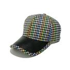 Boné de beisebol de poliéster colorido Houndstooth Pattern