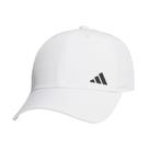 Boné de beisebol feminino adidas com rabo de cavalo sem encosto branco/preto